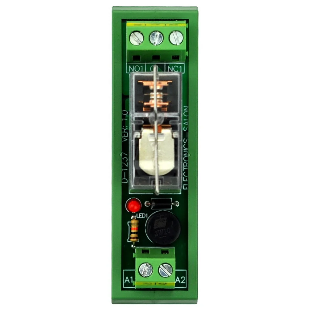 ELECTRONICS-SALON AC/DC 24V Slim DIN Rail Mount 16Amp SPDT Power Relay Interface Module, G2R-1-E 24V.