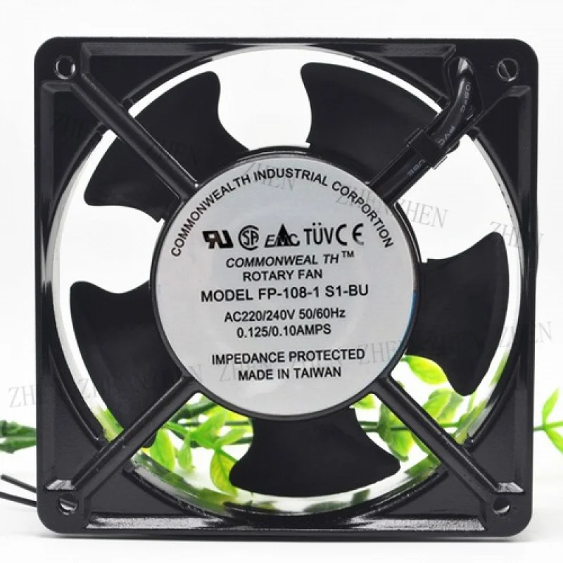 

Y 1pc New for COMMONWEALTH FP-108-1 S1-BU AC220/240V 2-Wire Cooling Fan # QW.