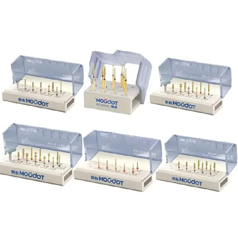 Dentistry Bur Set for Crown Preparation, Ceramic Veneer/Inlay Prep Burs for Anterior/Posterior Teeth and Interproximal Reduction