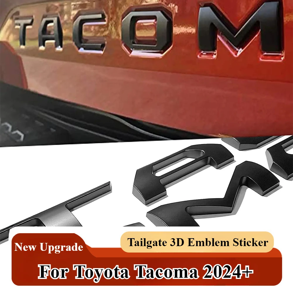 

For Toyota Tacoma 2024+ 3D Emblem Sticker Tailgate Insert Letters Emblem Decoration Badge Decal Emblem Inserts Car Styling