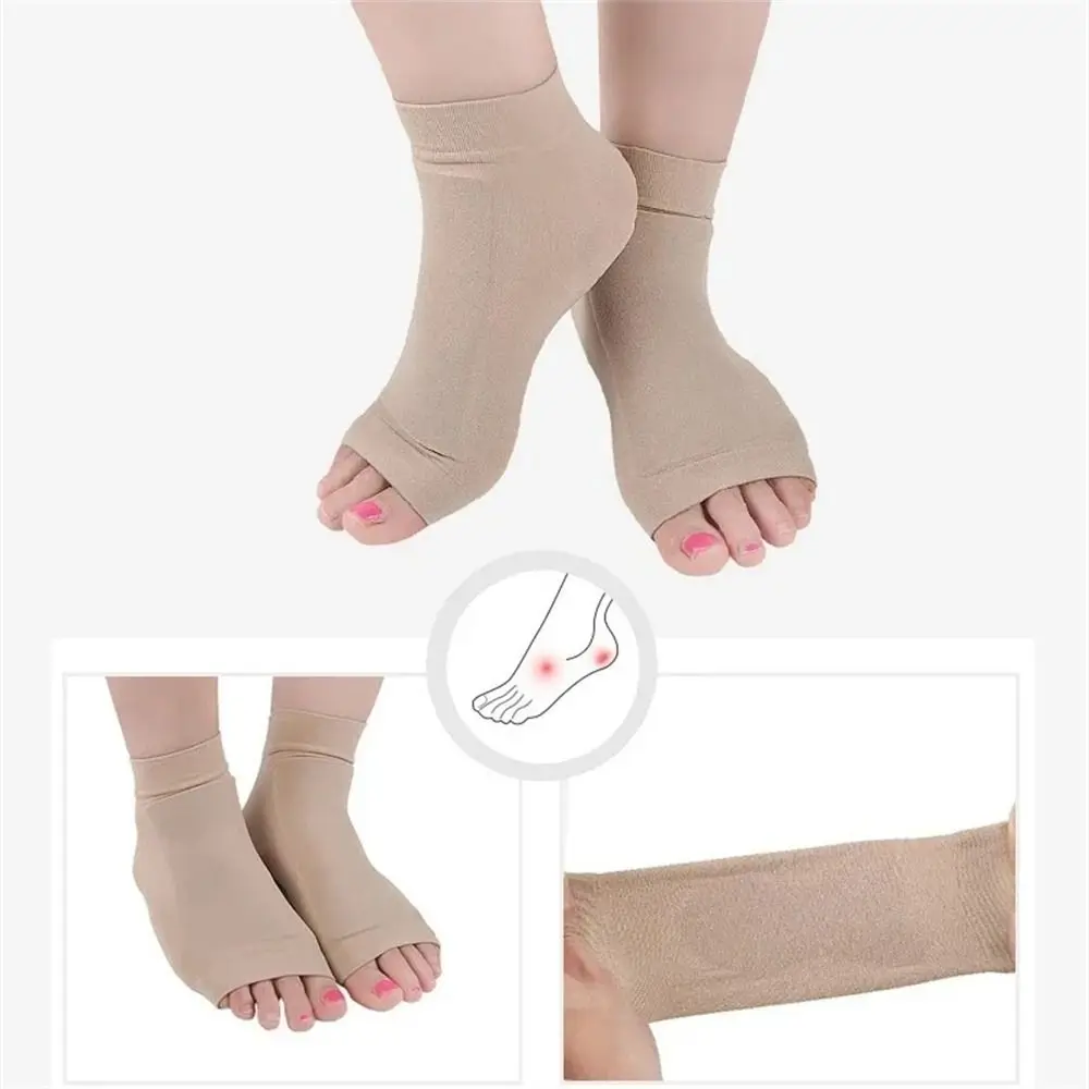 Invisible Gel Heel Pads Silicone Socks Heel Cushion Heel Protective Sock Foot Massage Gel Padding Ankle Support Boots Skates