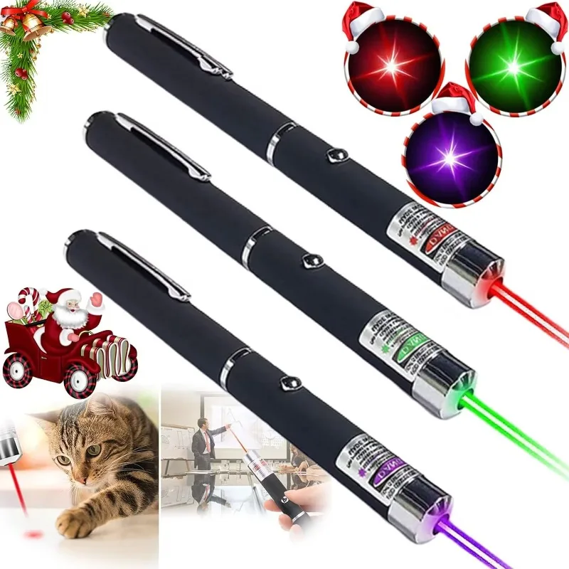 2-in-1 Mini Laser Pointer for Pets, Cats, No Battery Portable LED Pet Training Flashlight Scratching Toys Indicator Tools