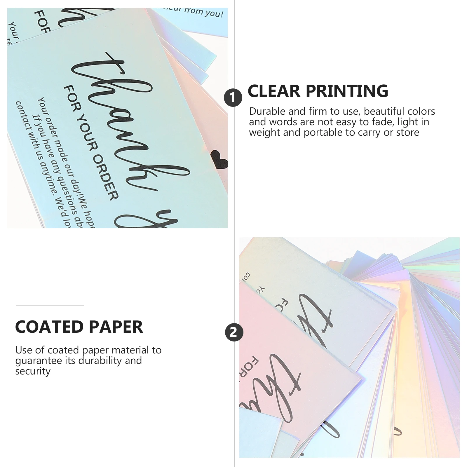 

50pcs Thank You Cards Small Business Packaging Supplies Postcards For Your Order Appreciation Gift Card Portable