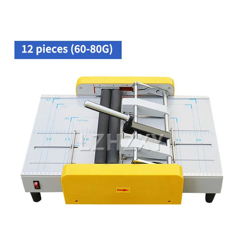 A3/A4 Electric Stapler Folding Machine 220V/110V Electric Creasing Machine Card Folding Machines Color Pages Dashed Machine