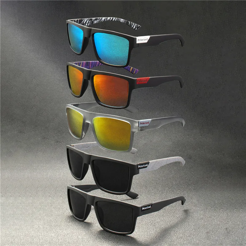 

5PCS Luxury Polarized Sunglasses Men Women Fashion Square Male Sun Glasses Vintage Driving Fishing Eyeglasses Sport Shades