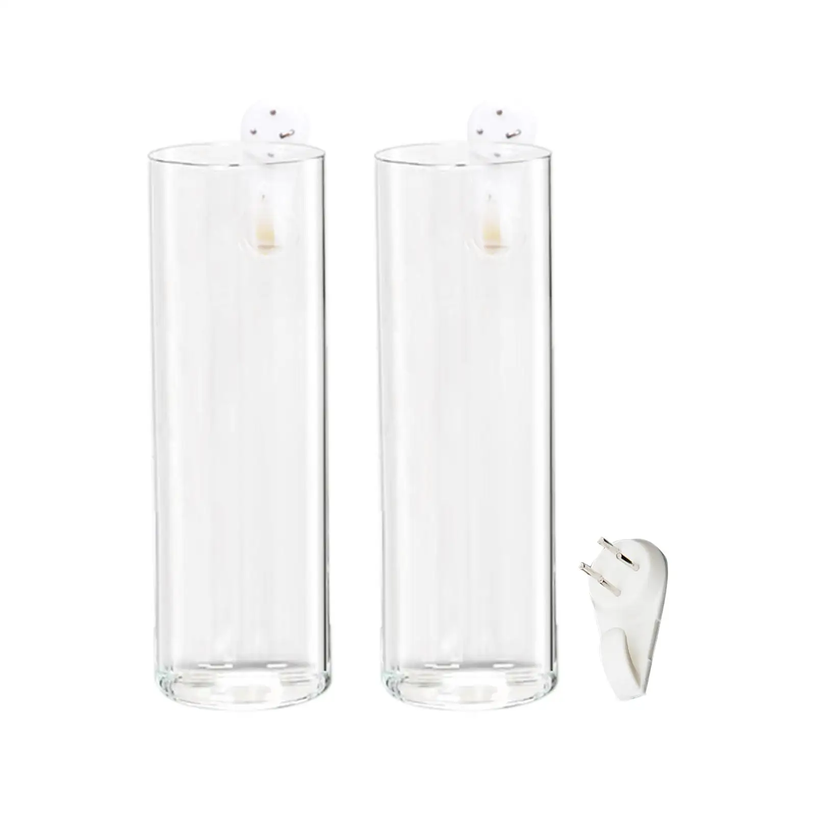 2x Hydroponic Wall Vases Propagation Stations Test Tube Flower Vase Hanging Glass Planters Terrarium for Hydroponics Plants