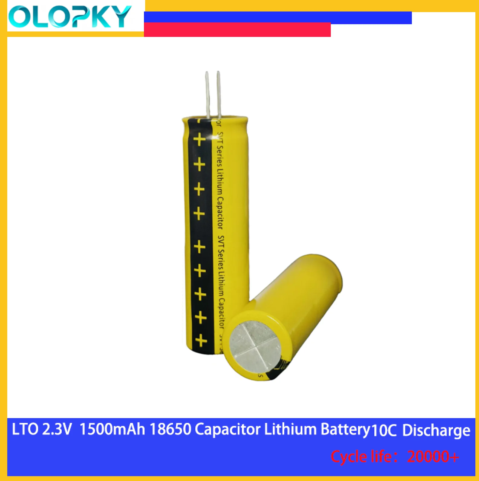 18650 capacitor lithium battery 2.3V rechargeable 1300-1500mAh 10C High-rate discharge remote control toy with long battery life