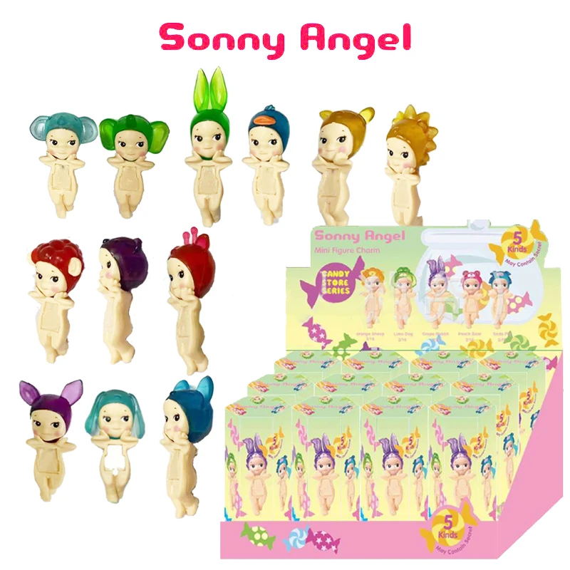 Sonny Angel Candy Colored Angels Mystery Box Cute Dolls Car Phone Decoration Lucky Surprise Christmas Toy Gifts