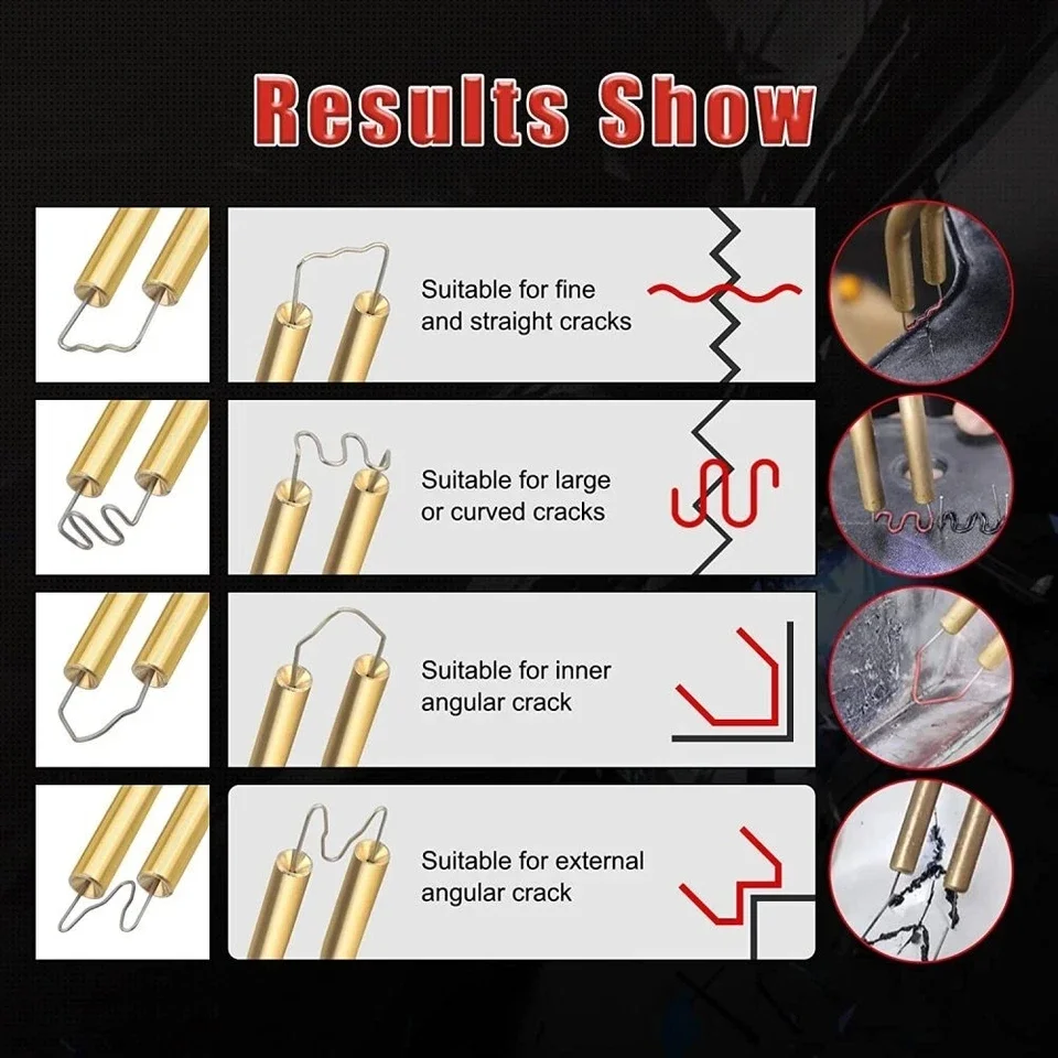 200/400/800 قطعة الساخن دباسة ماكينة لحام البلاستك سيارة الوفير طقم تصليح البلاستيك البلاستيكية إصلاح الساخن دباسة ستابلز لحام بندقية #4