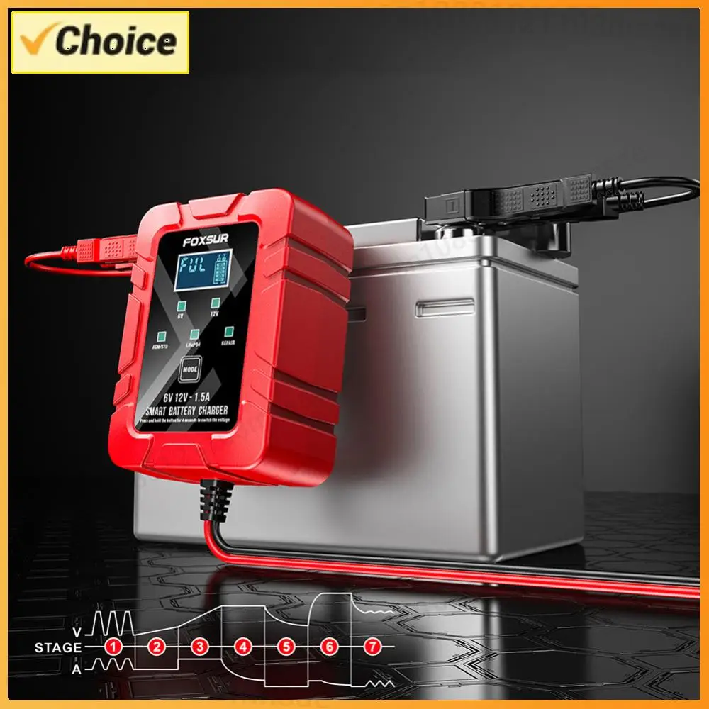 

Автоматическое интеллектуальное зарядное устройство-поддерживатель заряда 6В/12В 1.5А для аккумуляторов RV, автомобилей, грузовиков, мотоциклов, AGM, свинцово-кислотных и LiFePO4