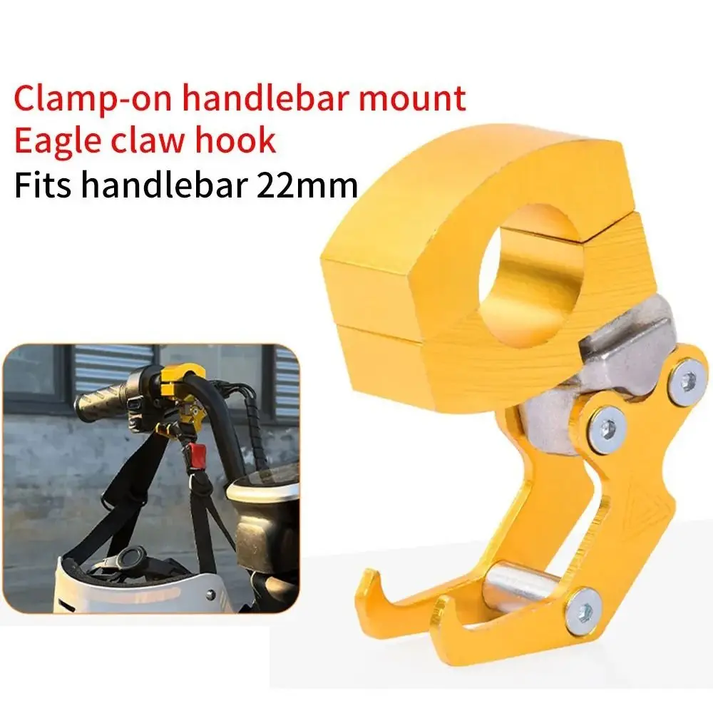 Multi-functional Motorcycle Holder 22mm Diameter Aluminum Alloy Handlebar Storage Hook Universal Helmet Holder