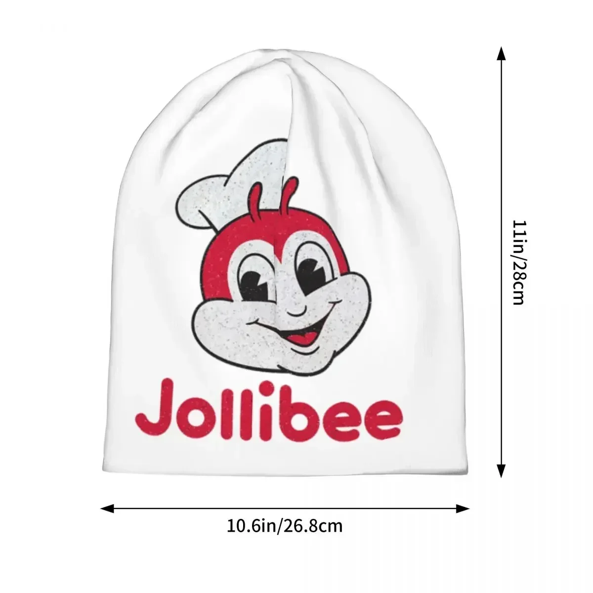 Defunct Jollibee Burger Restaurant Mascot Bee Men Women Adult Beanies Caps Knitted Bonnet Hat Warm Fashion Outdoor Skullies Hats