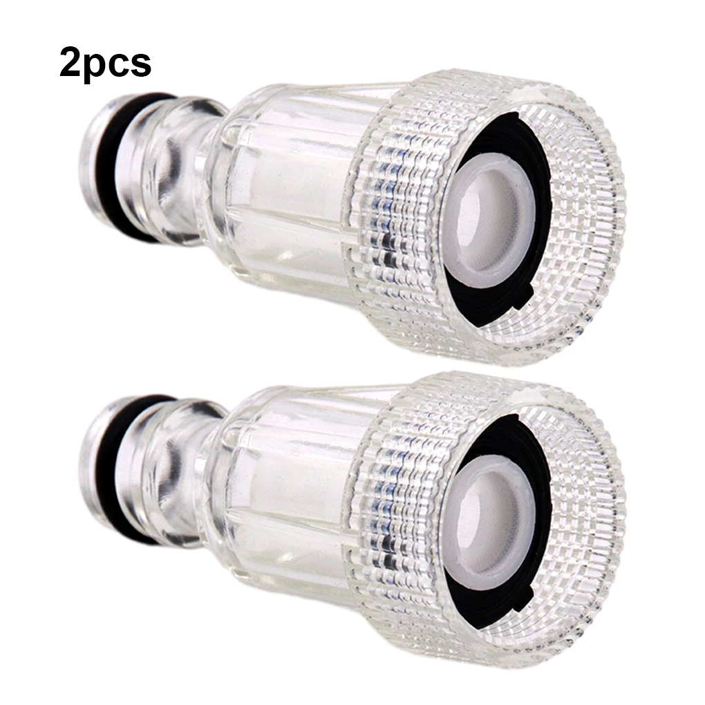 

2Pcs Car Washing Machine Water Filter High Pressure Washer Water Connector Filter Quick Connection Garden Hose Pipe Fittings