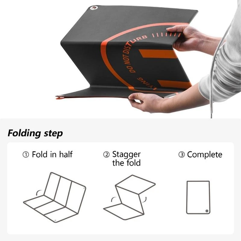 

652F Portable UAV Landing Mat 50cm/65cm Water Resistant Two Color Helipad with Safety Warn Marking for Outdoor Flight