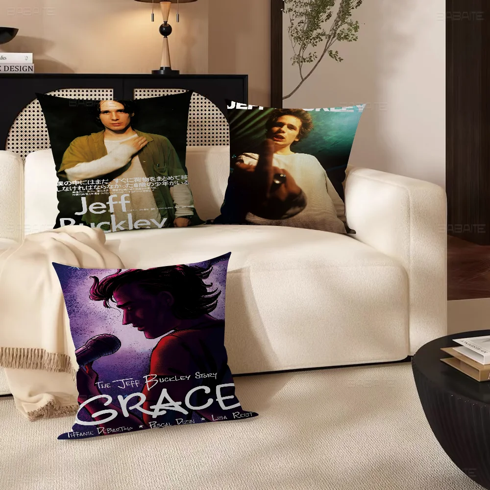 

J-Jeff B-Buckley Singer Pillow Cover for Bedroom Room and Living Room Sofa Decorative Cushion Cover