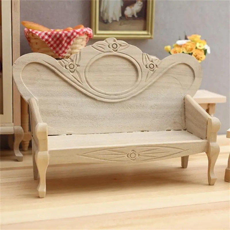 77hd silla sofá casas muñecas vintage perfecta para sala estar en miniatura y paisaje para hogar realista 1/12