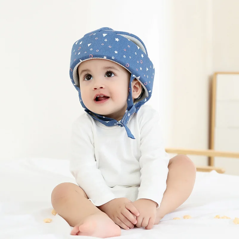 Baby Walking Collision Helmet Baby Walking Anti Fall Safety Helmet Breathable and Lightweight All Cotton