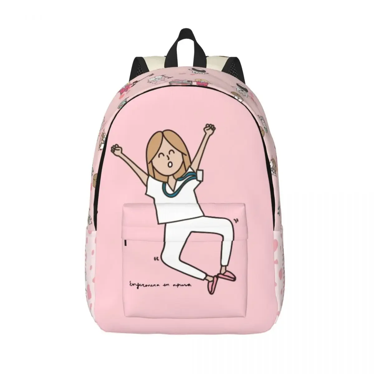

Doctor Nurse Enfermera En Apuros Classical Backpack Lightweight Student Business Daypack for Women Laptop Computer Shoulder Bag