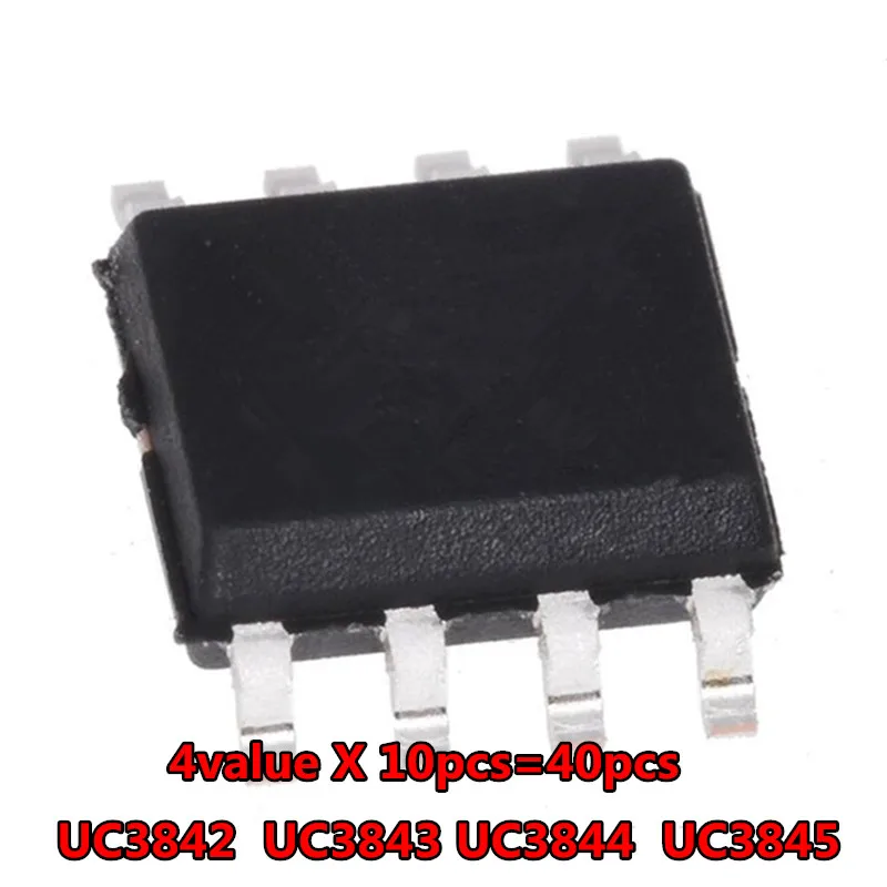 UC3842 UC3843 UC3844 UC3845 SOP-8  4 kinds * 10pcs =40pcs  Each  kit  IC chip integrated circuit