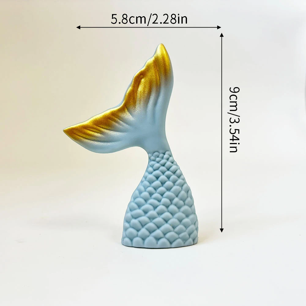Meerjungfrau Kuchen Topper Regenbogen Schwanz Shell Schloss Tisch Ornamente Prinzessin Mädchen Baby Party Liefert Seestern Auto Kuchen Dekorationen – Detail 36