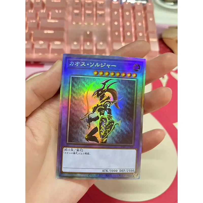 Anime yu-gi-oh DIY ACG juego de batalla tarjetas coleccionables mago negro chica ojos azules dragón blanco juguetes para niños regalo de cumpleaños