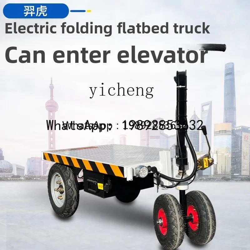 dynamic folding flatbed truck trailer decoration ceramic tile home improvement trolley truck portable pull truck