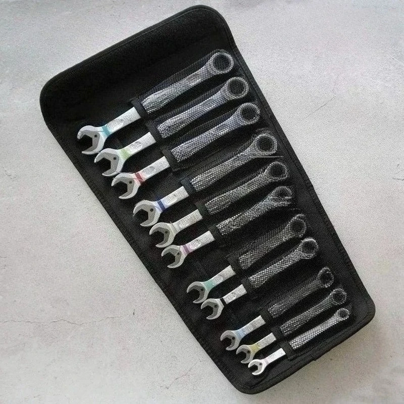 Metric ratchet brace wrenches 4-piece and 11-piece sets, hand tools