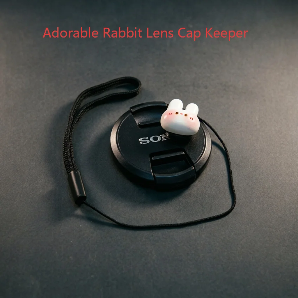 Camera Lens Cap Anti Lost Rope Cover Creative Cute 58mm 52 for Canon Nikon Sony Olympus Fuji Pentax DSLR Mirrorless Accessories