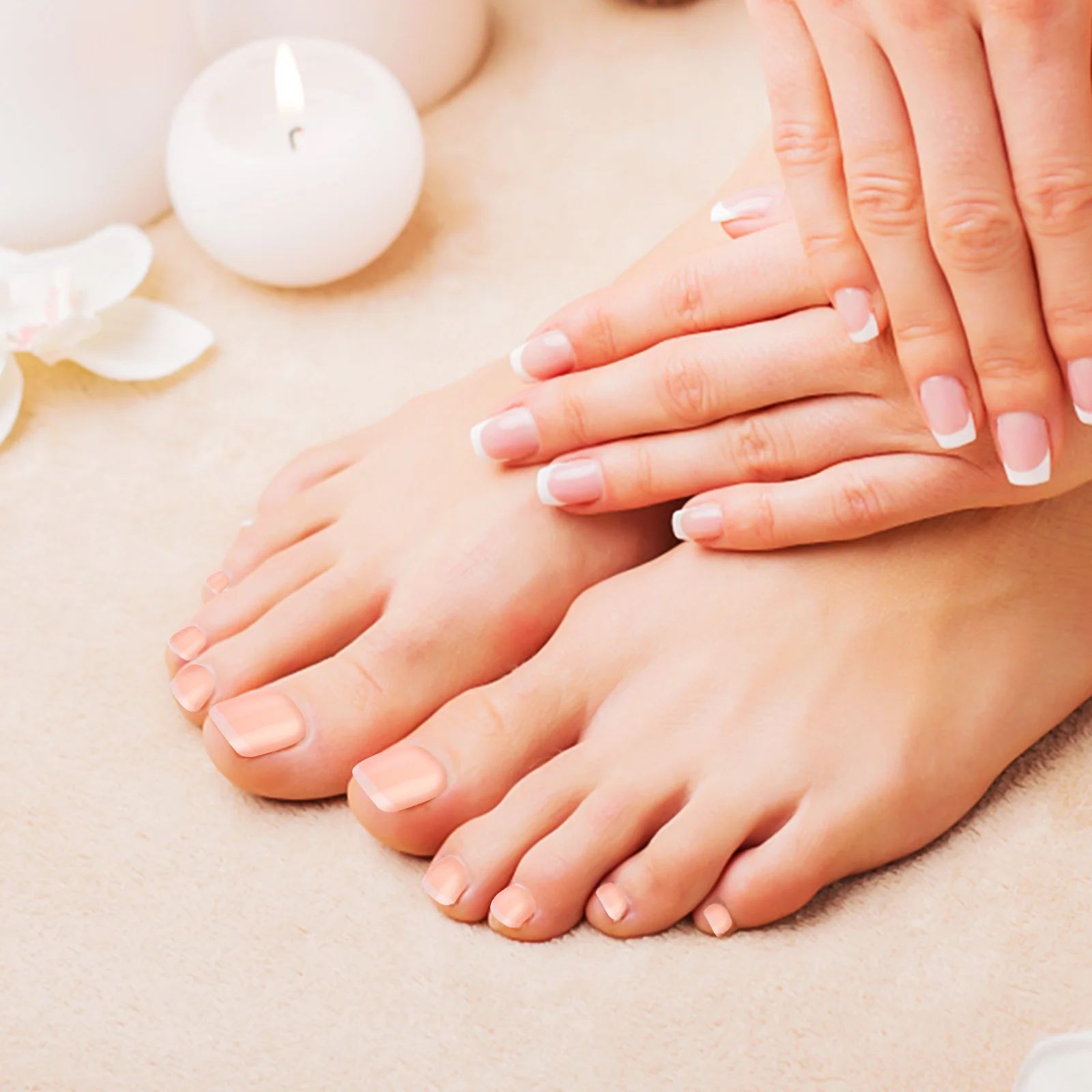 

120Pcs Toe Nails Fake Nails Press Ons Square Tips Comfortable Fit Realistic Appearance Easy Application Long-Lasting ABS