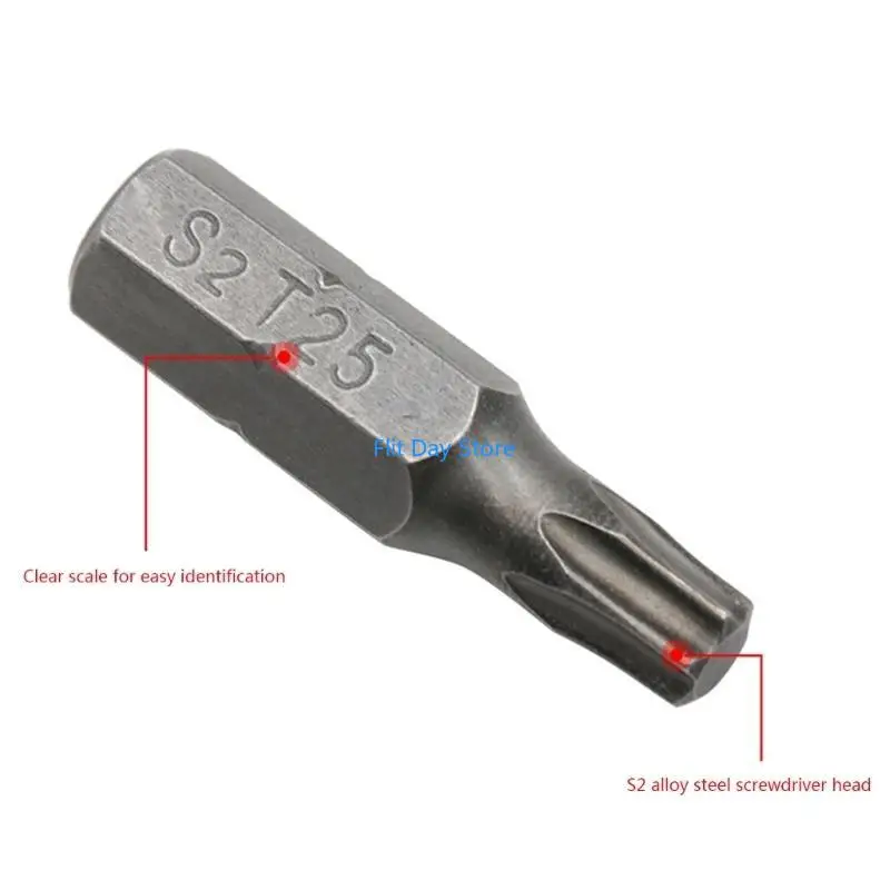 F92C Torx Screwdriver Bit Shank T25 Screw Driver Bit Hand Tools