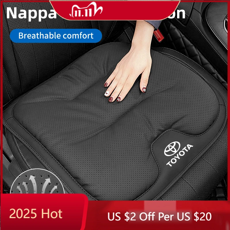 

Для Toyota 2026, новые колпаки-концентраторы, новый роскошный автомобильный перфорированный дышащий модель, подушка, мягкая спинка, подушка сиденья, чехол для сиденья Toyot