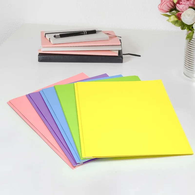 

25pcs Double Pocket Foldable Paper File Folder with 3 Hole Frog Clip Document Organizer Storage Bag for Office School Supplies