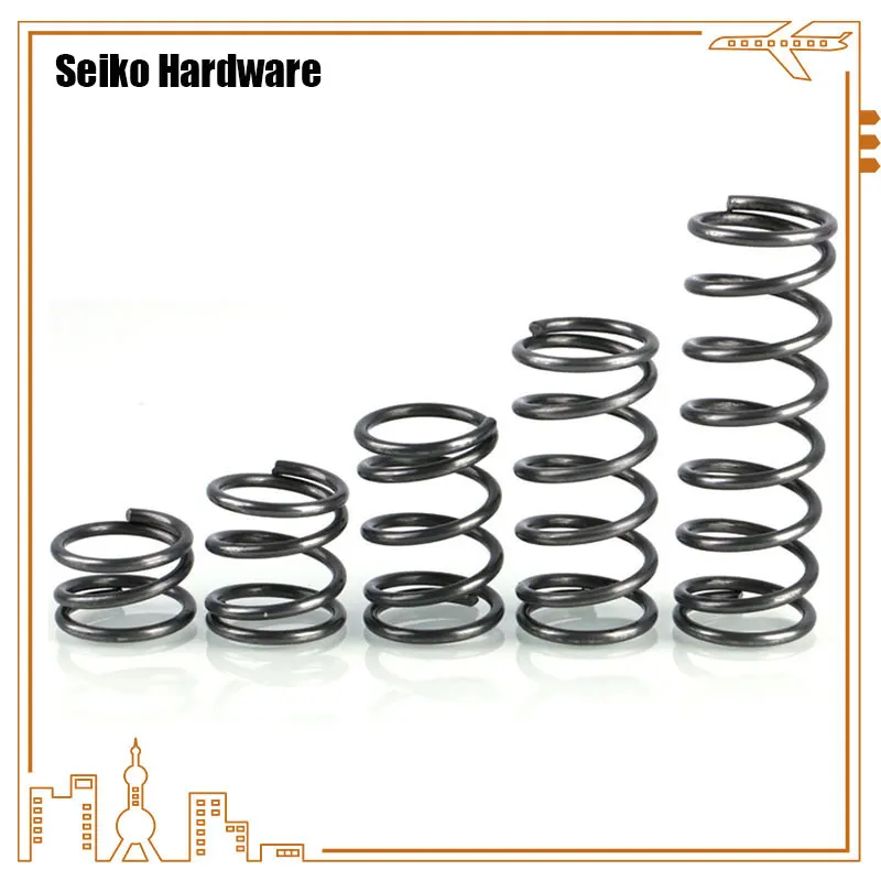 65Mn Wire Diameter 0.2 / 0.3mm Cylidrical Coil Small Compression Spring Return Compressed Springs Release Pressure Spring Steel