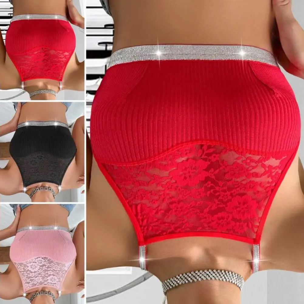 

Women Vest Bra See-through Lace Patchwork Halter Neck Flower Embroidery Backless Casual Sports Style Knitted Elastic Crop Top Br