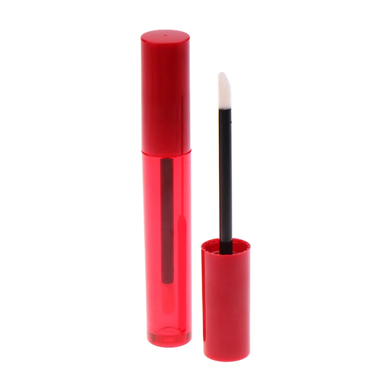 3ml Round Red Lip ABS Tubes With Brush Lipgloss Lipstick Lip Empty Eyeliner Tube Bottle Containers Cosmetics Packaging