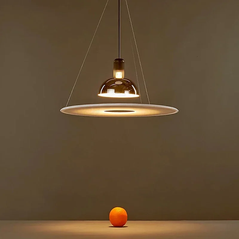 

Italian minimalist UFO pendant lamp for restaurant, dining island table, dining table, bar counter, eye-friendly hanging lamp