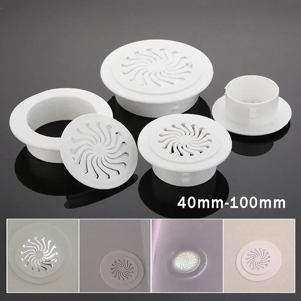 Ventilation Parts Grille Cover Universal Wall Hole Decor White 40mm-100mm Air Vent Grille Parts Non-toxic Plastic