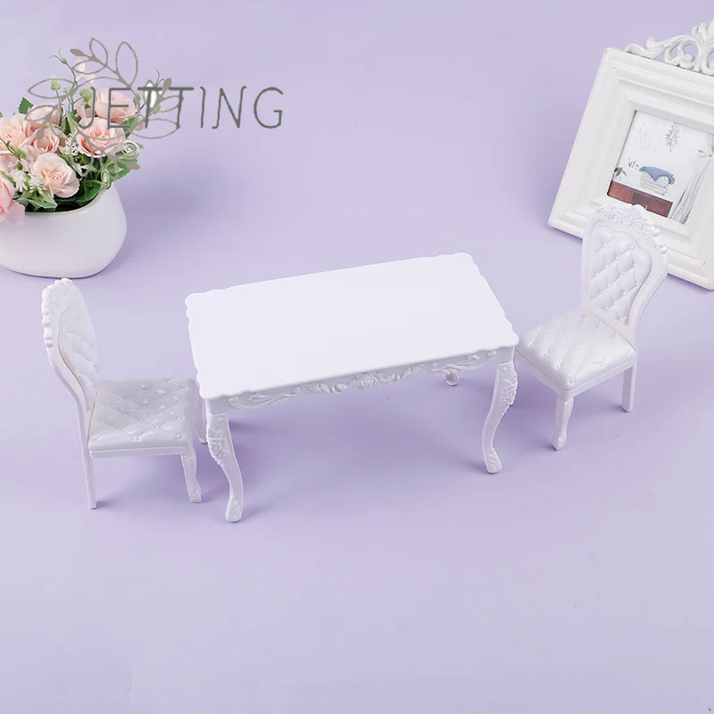 (SMTGDP11)Dollhouse 1:6 Kitchen Furniture Dining Table Chair Computer Office Desk Chair