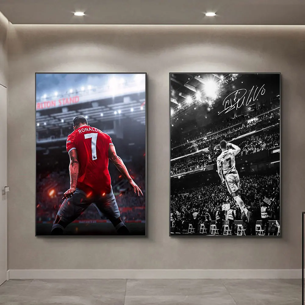 Portugal Super Football Star CR7 Poster Art Mural Painting Home Decoration Wall Vintage Print Picture Room Decor No Frame