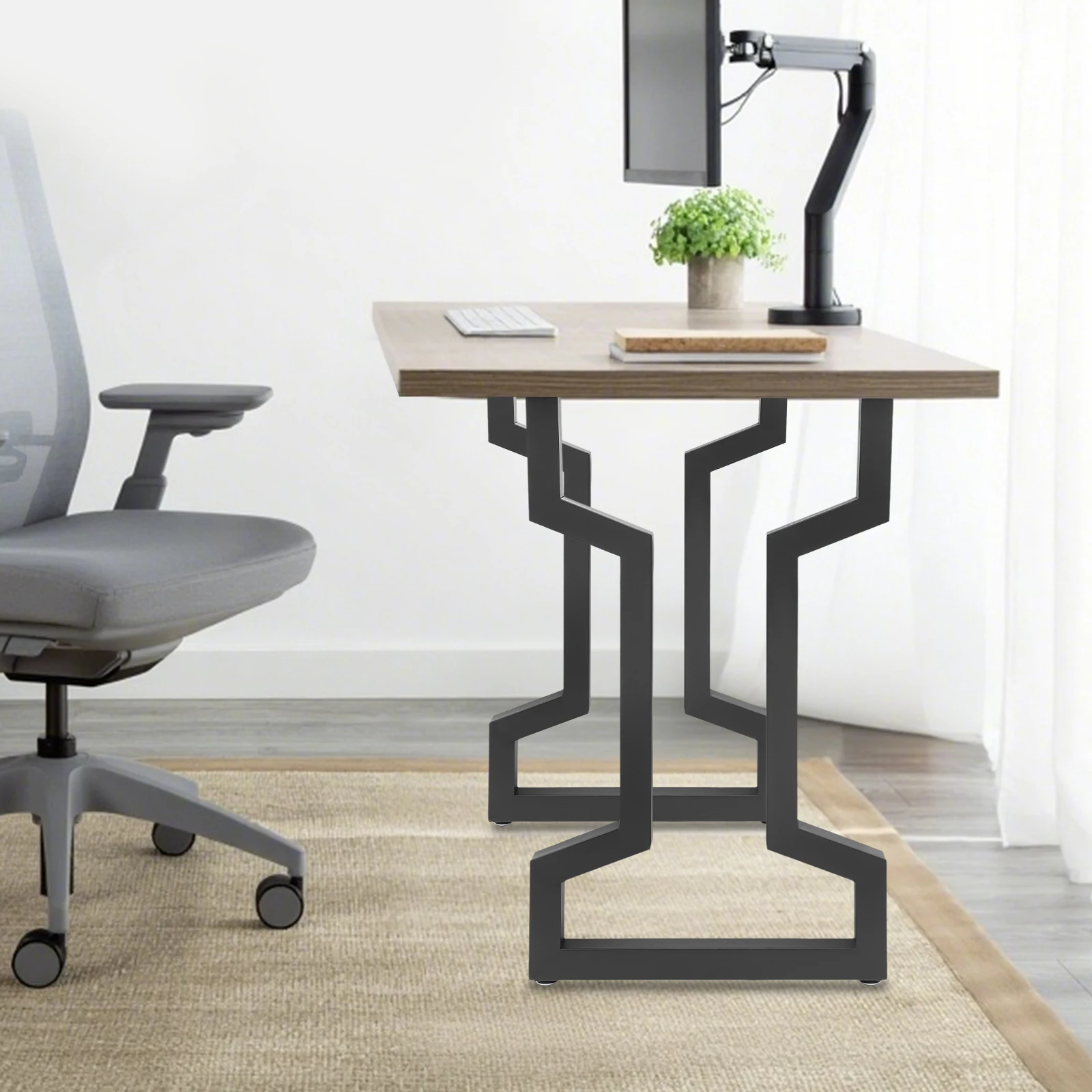 2 PCs Table Legs Table Frame 100kg Load Capacity Table Leg for Coffee Table Dining Table Used in Desks/Dining Tables/Office Desks