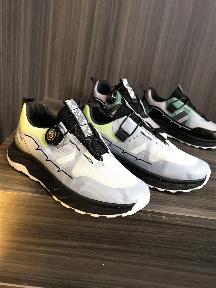 

Men's Spring Casual Shoes Breathable Tech Rotating Lacing System Seamless Printed Comfortable Sports Leisure Footwear