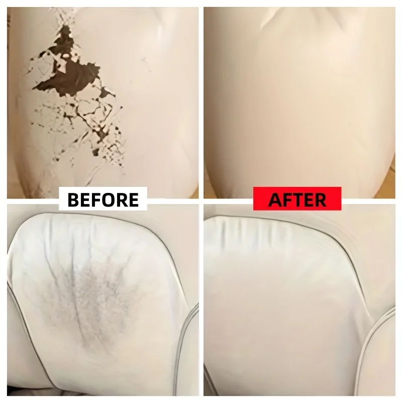 Beige Repair Cream in a Set of Two - a Color Restoration And Maintenance Cream for Car Seats, Leather Sofas, Jackets, And Bags