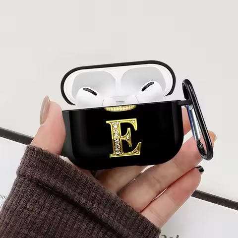 Earphone Cases Cover Case For Airpods Pro 4 Pro3 3 Pro2 2 1 Diamond Crown Letter E F