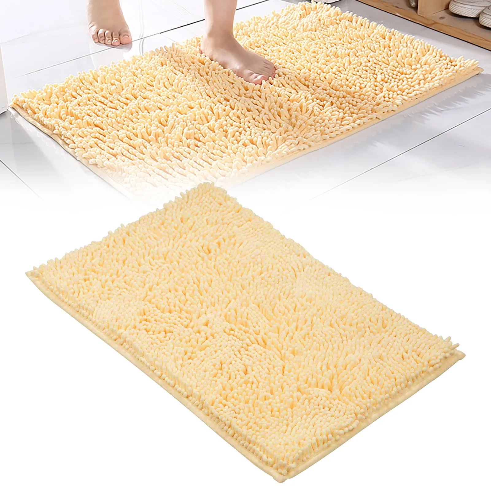 Bath Mat Thicken Memory Carpet Fur Rugs Instant Water Absorption TRP Anti Slip Sole Foot Floor Mats Toilet Bathtub Room Home Rug