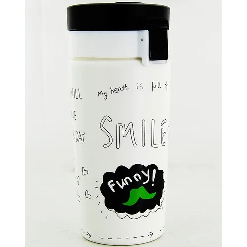 CoverZone Smile Funny 380 ml Ceramic Thermos Cup