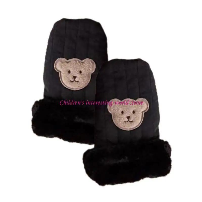 

Bear Warm Scooter Gloves Children's Stroller Handmuffs Windproof Mittens 425F