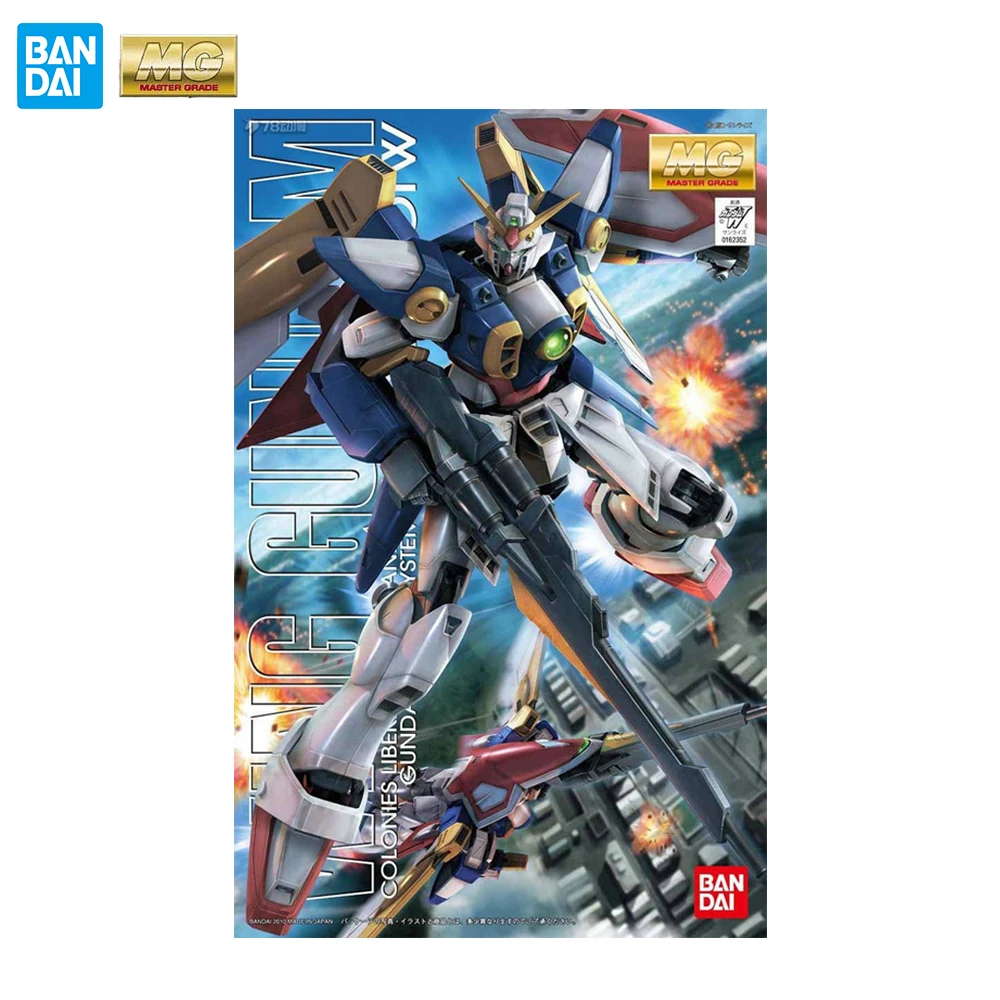 

In Stock Bandai MG 1/100 XXXG-01W Wing Gundam Model Kit Assemble Birthday Figures Toys Collectible Gifts for Children