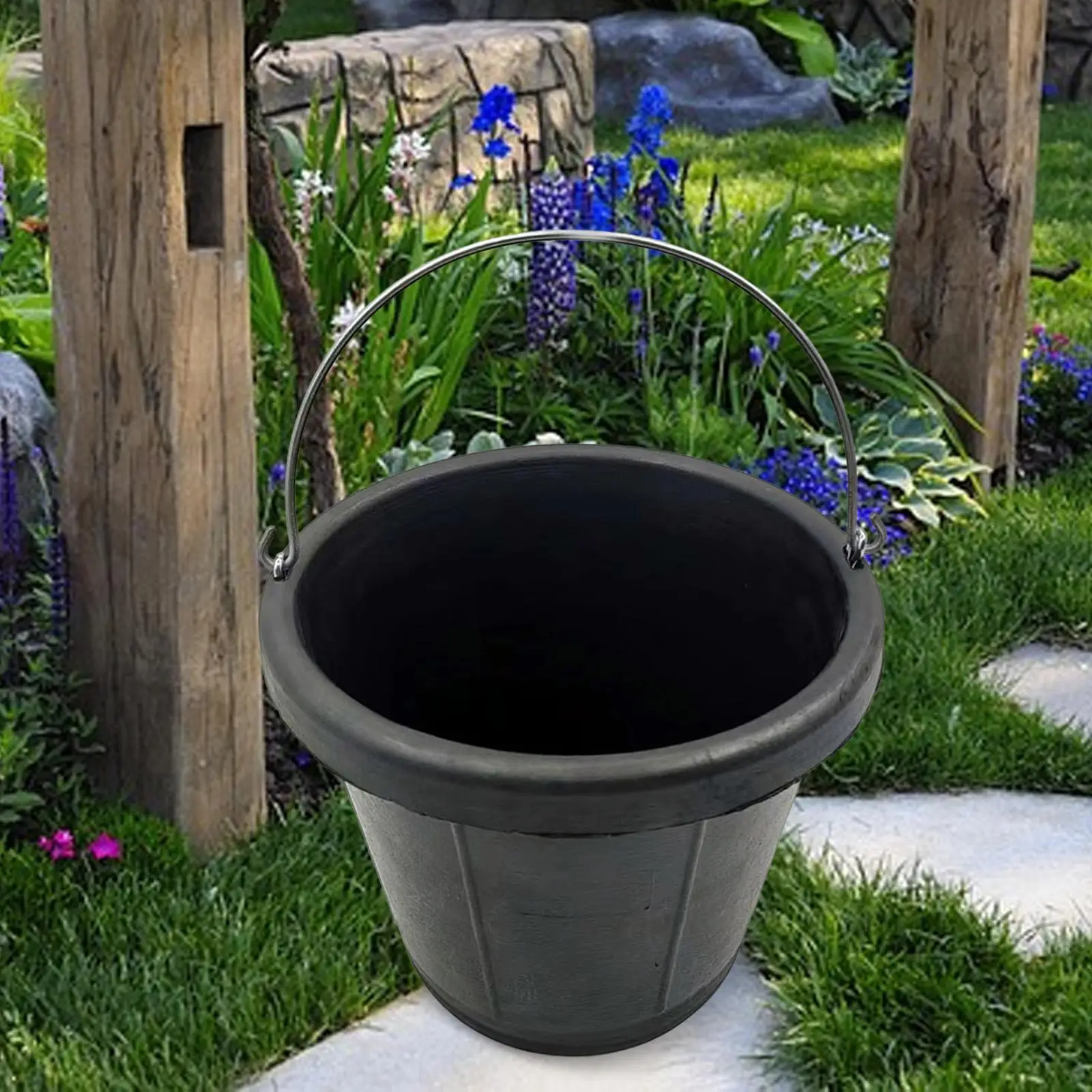 دلو تغذية مطاطي لتخزين دلو الماء في الحديقة، مريح ومحمول وبسيط ومتعدد الوظائف لساحة الماشية والدجاج #1