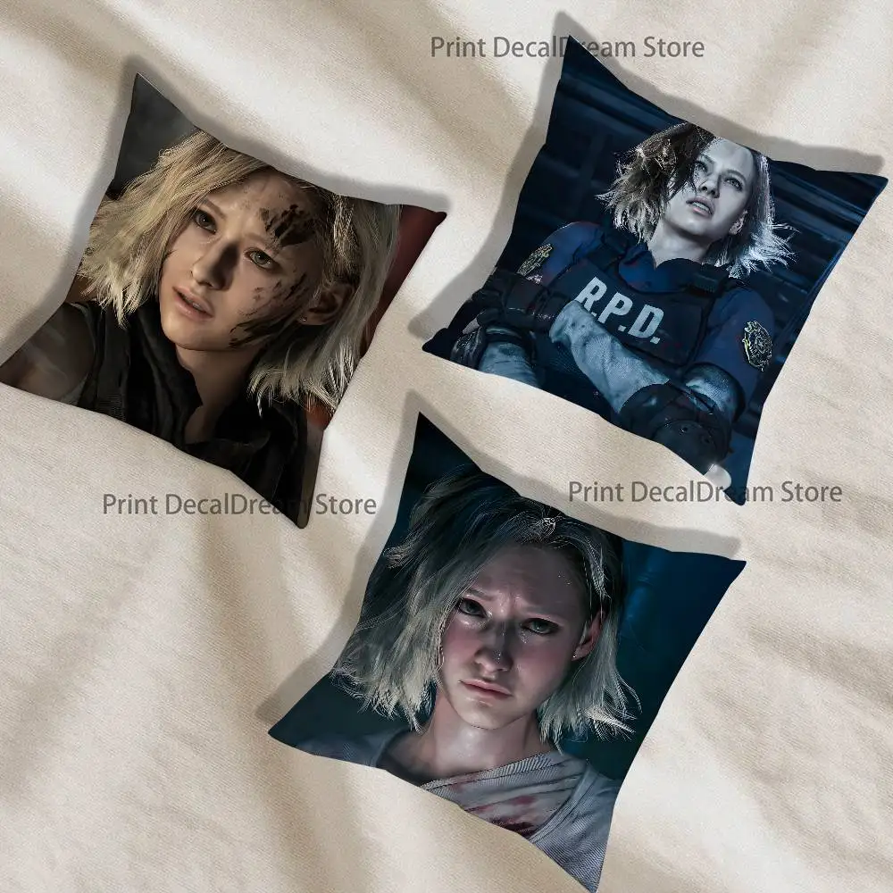 

RE9 Grace R-Resident Pillow Case For Sofa Decor Car Office Room Printing Cushion Cover Decorations and Protector