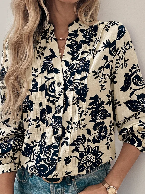 

Long Sve Воротник-стойка с принтом irt Женская свободная посадка из полиэфирного волокна Европейская Sle Faion Повседневная одежда для улицы